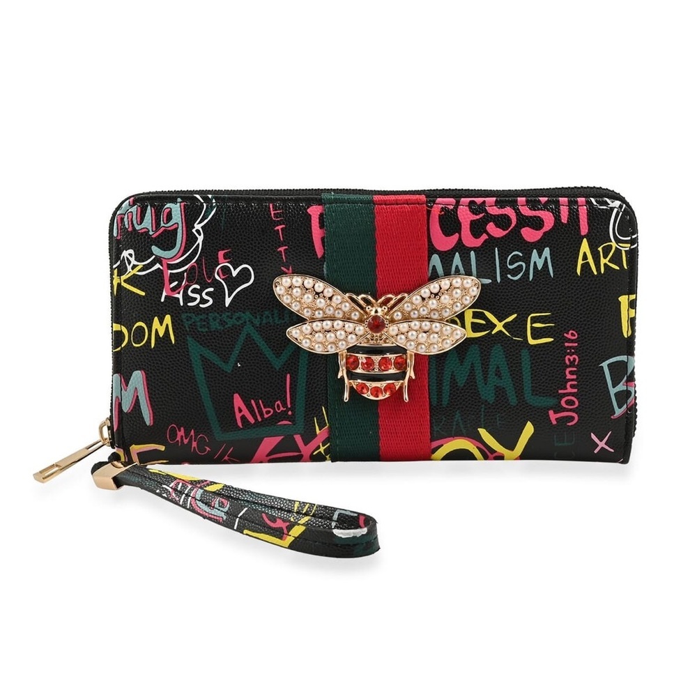 Stylish Black Multicolor Women's Clutch